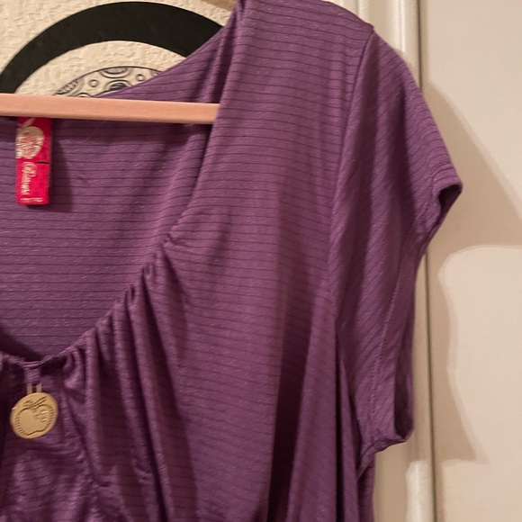 Apple Bottoms Plus Size Womens purple rouched dress size 2X pre-owned - Picture 7 of 11